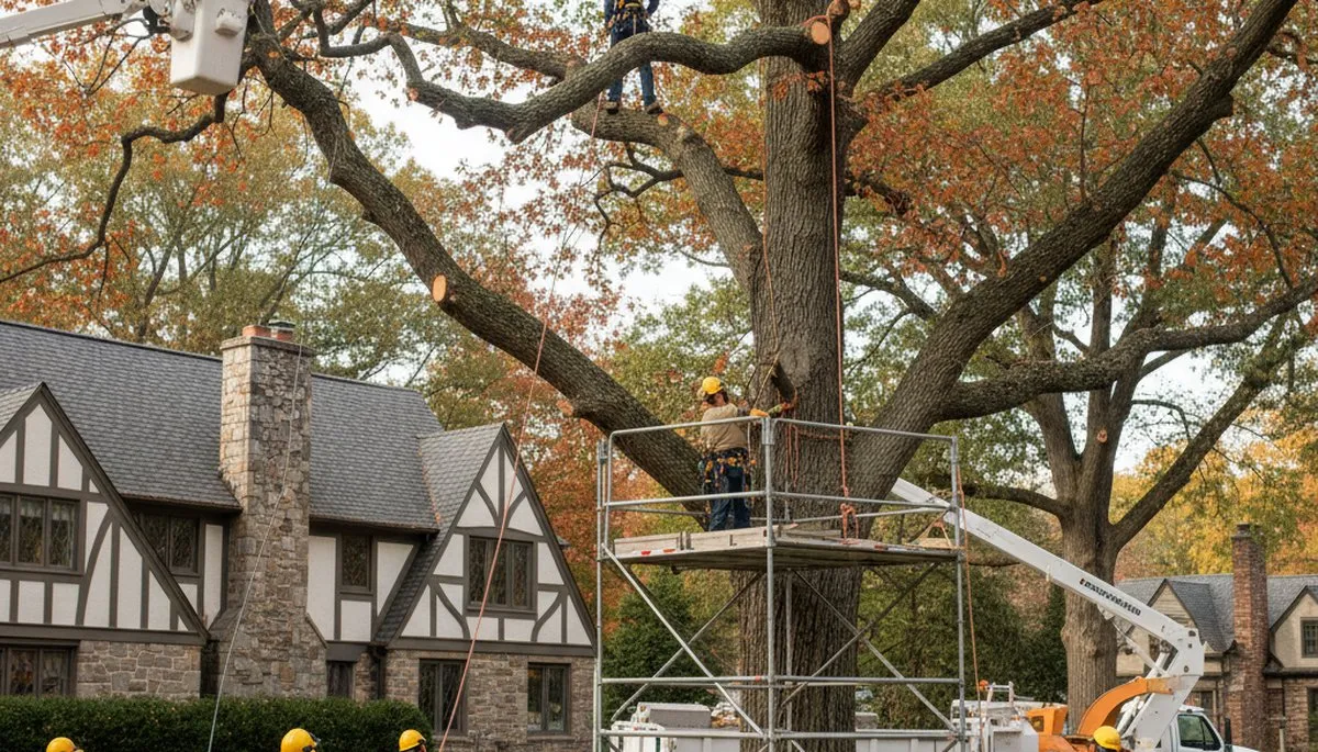 Tree service crew in Redmond, WA providing professional tree removal and trimming services