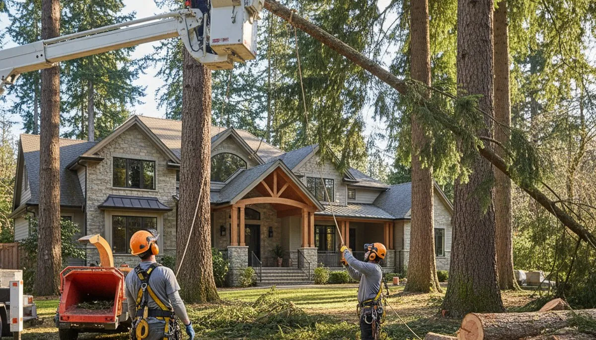 Tree service crew in Redmond, WA providing professional tree removal and trimming