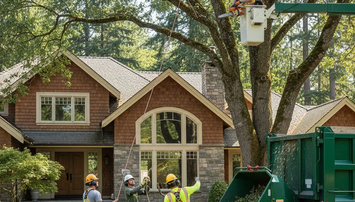 Tree service crew in Redmond, WA providing professional tree removal and trimming services